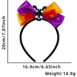 Halloween headband Halloween headgear black orange purple bow headband