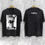 Purple Brand Distressed T Shirts Short Sleeve