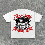 Street Unisex T-shirt Hip Hop Cartoon Print T-Shirt