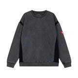 C.e sweatshirt early autumn c.e batik patchwork air mesh round neck pullover sweatshirt