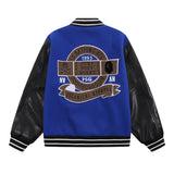 Bathing Ape jacket autumn and winter ape man letter embroidered patch leather sleeve baseball cotton jacket cotton coat