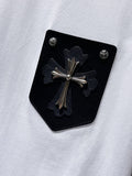 Chh Chrome Hearts T Shirts Pocket Handmade Button Casual Short Sleeve T-Shirt