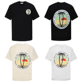 Rhude T Shirt Sunset Coconut Alphabet Print Short Sleeve T-Shirt