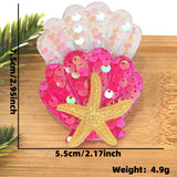 Themed Party Supplies Cartoon Seashell & Starfish Hair Clips – Ocean Theme Birthday Party Accessories