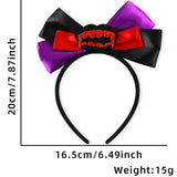 Halloween headband Halloween headgear black orange purple bow headband