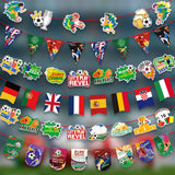 Themed Party Supplies UEFA Euro Cup Football Bunting Banner – Bar & Club Decorations, Party Garland for Fans