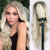 Women'S Wigs  Highlighted Long Curly Lace Front Wig