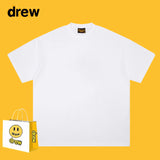 Drew T Shirts Short Sleeve T-shirt Smiley Face Letter Print