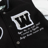 Off White Jacket Spring and Autumn OW Moon Letter Pattern Baseball Jacket Jacket