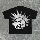Street Unisex T-shirt Anime Pattern Print Street Tee