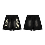 Hellstar T Shirts & Shorts Washing Print Short Sleeve T-Shirt Shorts Summer
