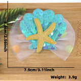 Themed Party Supplies Cartoon Seashell & Starfish Hair Clips – Ocean Theme Birthday Party Accessories