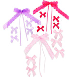 Themed Party Supplies 40pcs Handmade Heart Tulle Bows – Small Bow Accessories for Girls’ Birthday Party Decorations