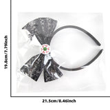 Halloween headband Halloween LED Headband – Tulle Bow with Glowing Skull & Ghost Lights