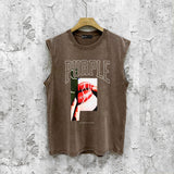 Purple Brand Distressed Tank T Shirts Distressed Sleeveless T-shirt Vest