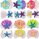 Themed Party Supplies Cartoon Seashell & Starfish Hair Clips – Ocean Theme Birthday Party Accessories