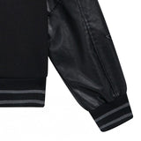 Bath Ape Coat Leather Sleeve Baseball Uniform Jacket