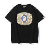 Bathing Ape T-Shirt Ape Man Bronzing Printing Short Sleeve T-Shirt