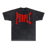 Purple Brand Distressed T Shirts Short Sleeve
