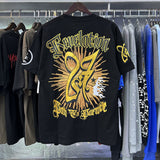 Hellstar T Shirt Helmet Flash Print Short Sleeve T-Shirt