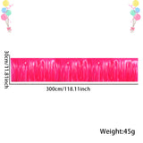 Themed Party Supplies Neon Theme Party Decoration Set – Fluorescent Fringe Curtains, Colorful Banners & Table Skirts