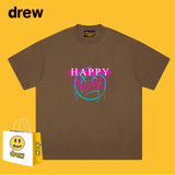 Drew T Shirts Smiley T-shirt Cotton Short Sleeve