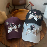 Y2k hot girl hat heavy industry kt cat baseball cap korean style peaked cap