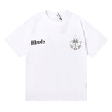 Rhude T Shirt Micro Standard Island Coconut Tree Print Short Sleeve T-Shirt