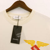 Rhude T Shirt Label Wings Alphabet Earth Print Short Sleeve T-Shirt