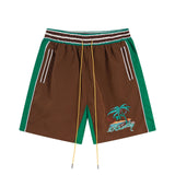 Rhude T Shirt Coconut Alphabet Beach Embroidery Short Sleeve Shirt Shorts