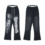 Hellstar JacketsHellstar Hoodie & Pants Wash Old Vintage Men's and Women's Loose Casual Sweater Sweatpants