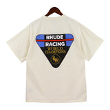 Rhude T Shirt Inverted Triangle Letter Print Short Sleeve T-Shirt