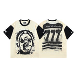 Hellstar T-Shirt Head Print Apricot Short Sleeve T-Shirt