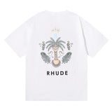 Rhude T Shirt Micro Standard Island Coconut Tree Print Short Sleeve T-Shirt