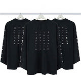 Men T-shirts Paris Pattern Long Sleeve T-Shirt Loose Casual