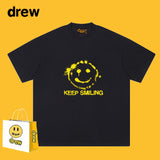 Drew T Shirts Smiley Face Short Sleeve Fashion Printed T-shirt