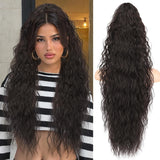 Women's Wigs High Temperature Silk Water Ripple Long Curly Hair Ponytail Hair Extensions Ponytail