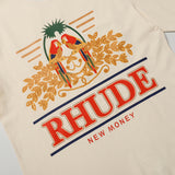 Rhude T Shirt Parrot Wheat Ear Letter Print Short Sleeve T-Shirt