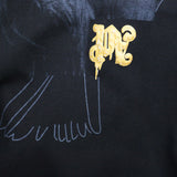 Palm Angels T-Shirts Pigeon Flow Lacquer Letter Foam Short Sleeve T-Shirt