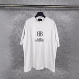Men T-shirts Paris BB Badge Embroidery Crew Neck Short Sleeve T-Shirt Casual