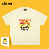 Drew T Shirts Smiling Face T-shirt Loose Men