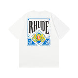 Rhude T Shirt Micro Standard Poker Printed Short Sleeve T-Shirt