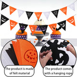 Halloween flag hanging ornaments Halloween Felt Pennant Banner – Skull & Spider Design