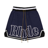 Rhude Shorts Striped Elastic Sport Mesh Basketball Shorts