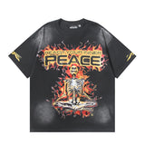 Hellstar T Shirt Flame Skull Short Sleeve Men's and Women's T-Shirt
