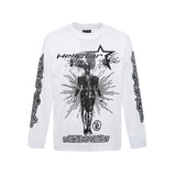 Hellstar long-sleeve T-shirt graffiti portrait print loose version casual long sleeve