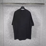 Men T-shirts Paris BB Embroidery Washed Old Short Sleeve T-Shirt Loose