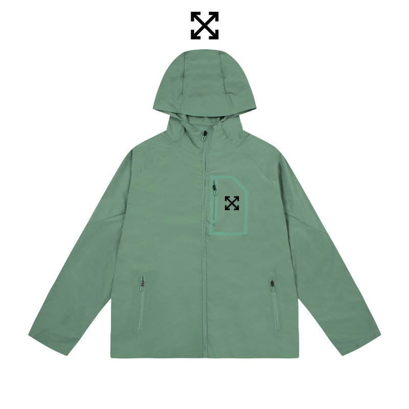 Off White Jacket Spring/Summer OW Outdoor Sports Casual Sunscreen Clothing