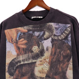 Palm Angle Sweatshirt Art Oil Painting Print Long Sleeve Crew Neck Sweater
