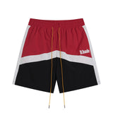 Rhude Shorts Letter Embroidery Casual Sports Color Matching Shorts Beach Pants